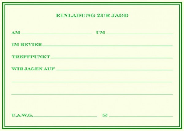 Jagd-Einladung