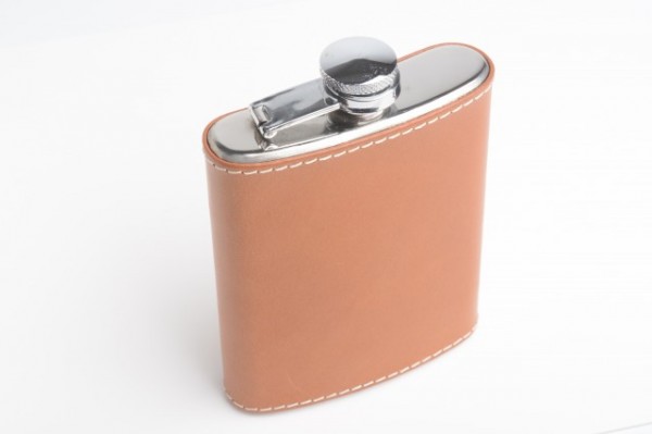 Flachmann Naturleder