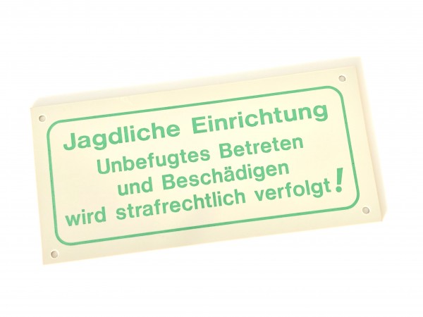 Schild Reviereinrichtung