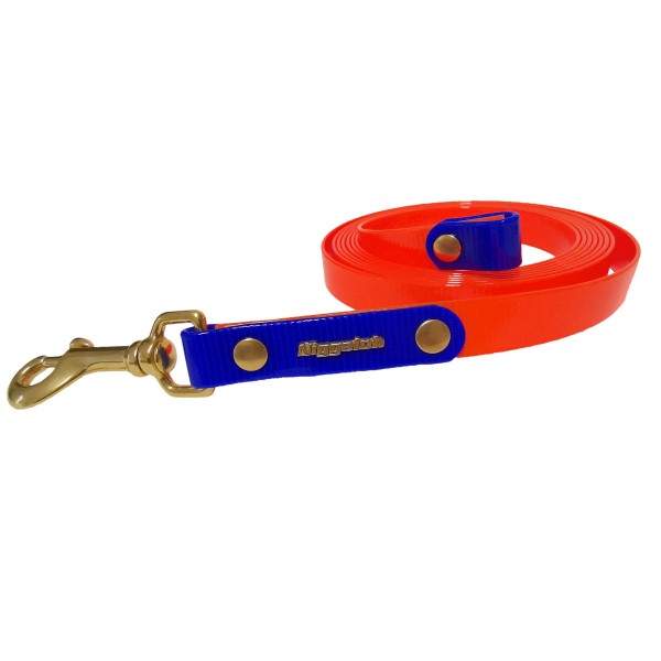 Biothane Schlepp- &amp; Ausbildungsleine GLOSSY 3M orange