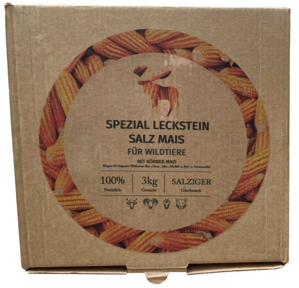 Wildlutscher Leckstein Spezial Mais/Salz, 3 kg