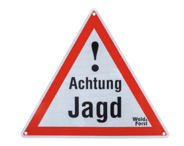 Warn-Schild Achtung Jagd Alu