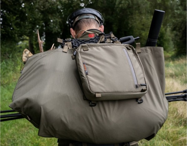 Vorn Wildtrage-Sack L70 mit Tasche und Tragriemen