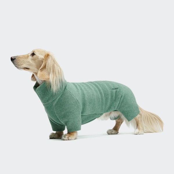 Hundepullover Dackel Fleece Cornwall Dusty Green